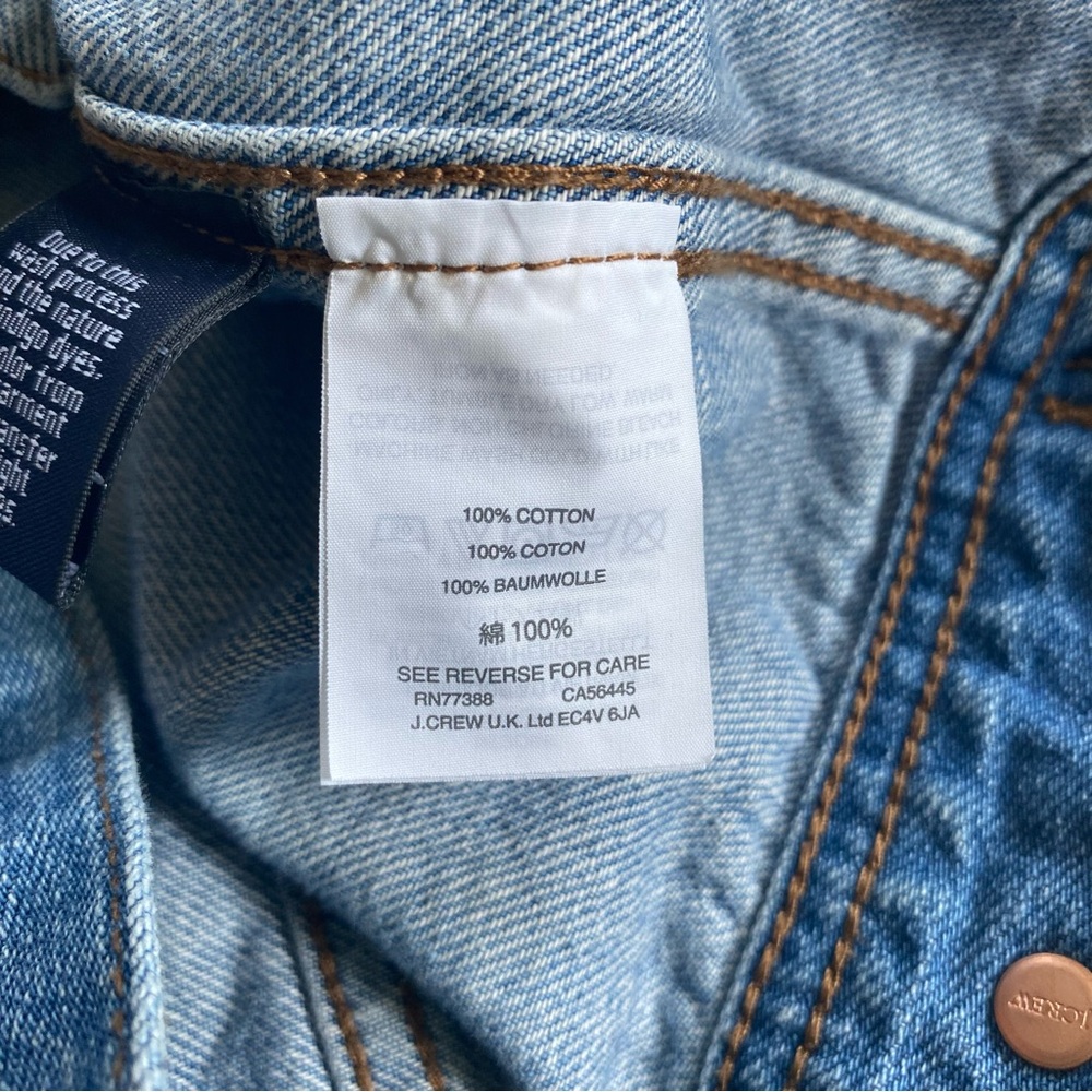 J. Crew 100% Cotton Jean Jacket Small Light Wash Blue - Picture 6 of 12